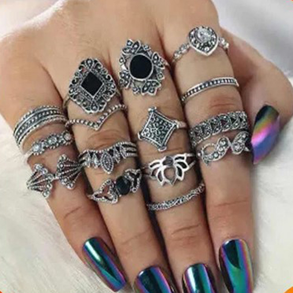 15pcs Set Finger Rings